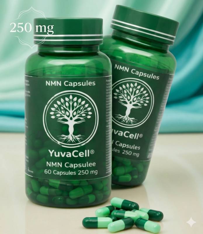 NMN capsules 120 x 250mg > 99% zuiver - Yuvacell premium NMN supplementen