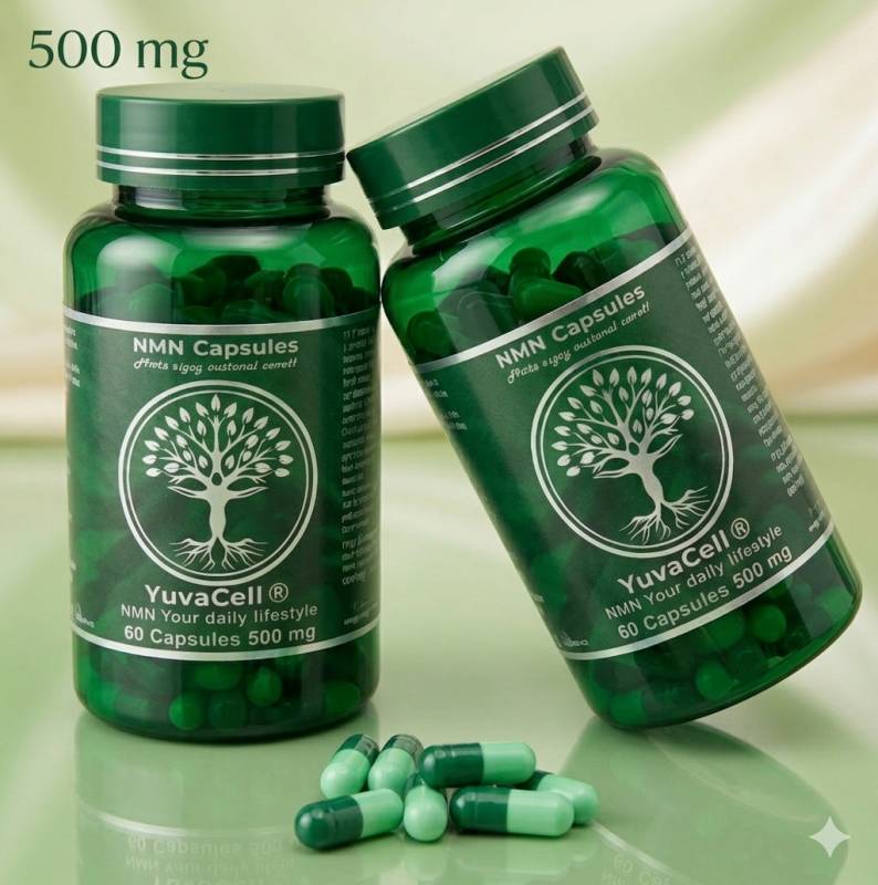 NMN capsules 120 x 500 mg > 99% zuiver - Yuvacell premium NMN supplementen